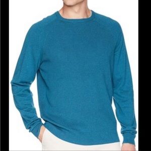 Cutter &Buck Aquatic Heather Lakemont Mixed Stitch Long Sleeves CrewNeck Sweater